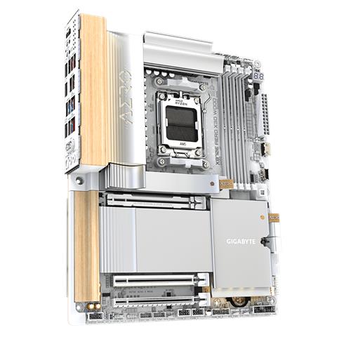 X870E AERO X3D WOOD Scheda Madre - Supporta CPU AMD Ryzen 9000, VRM digitale a 16+2+2 fasi, fino a 9000Hz DDR5 (O.C.), 2xPCIe 5.0 + 2xPCIe 4.0, Wi-Fi 7, LAN 5GbE, USB 4 - Foto 6