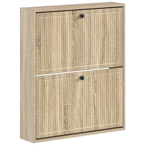 Mobiletto per Scarpe da Muro EDE 71 x 17 x 86 cm Rovere Sonoma - Foto 1