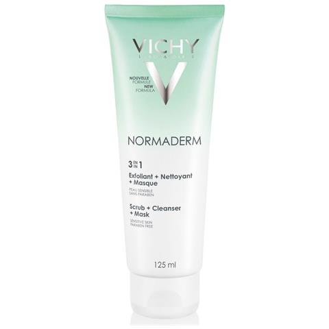Vichy Normaderm Crema Detergente e Maschera Esfoliante per Tutti i Tipi di Pelle 125 ml - Foto 1