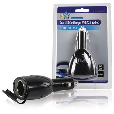 Caricabatteria per Auto 3-Outputs 1.0 A Autoveicoli / USB Nero - Foto 1