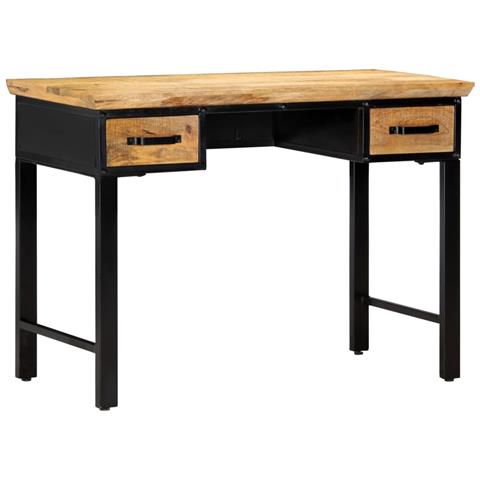 Scrivania 110x50x76 Cm In Legno Massello Di Mango - Foto 1