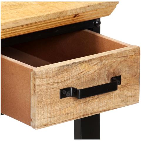Scrivania 110x50x76 Cm In Legno Massello Di Mango - Foto 10
