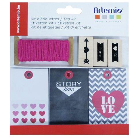 Love Set Di 34 etichette E Tamponi, Carta, 15 x 1,5 x 16 cm - Foto 2