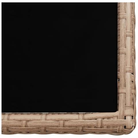 Set Da Pranzo Da Giardino 17 Pz Con Cuscini In Polyrattan Beige - Foto 10