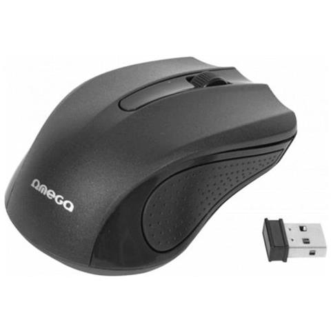 Mouse Wireless Omega Om0419b Nero Ottico 2,4ghz Con Ricevitore Usb Nano 1000dpi - Distanza 10 Metri Wifi Om 0419b - Foto 3