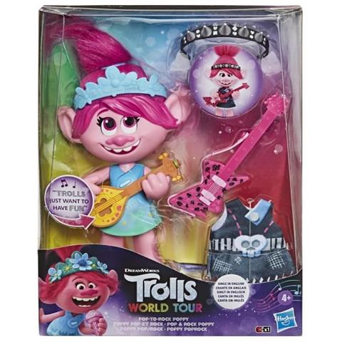 The Trolls 2 Dreamworks World Tour - Poppy Pop & Rock Doll Figure - Foto 6