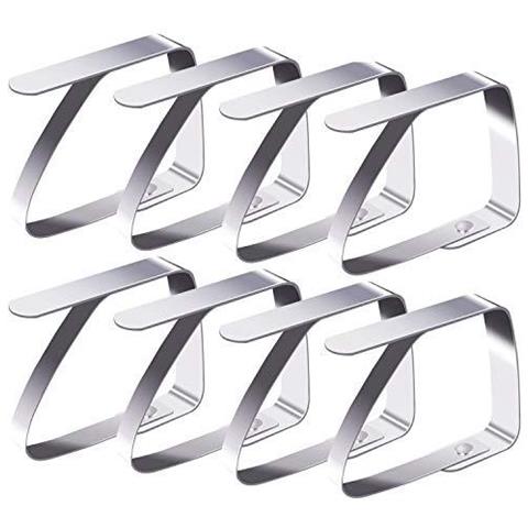 Clip Tovaglia 8 Confezione In Acciaio Inossidabile Table Cover Morsetti Tovaglia Titolari - Foto 1