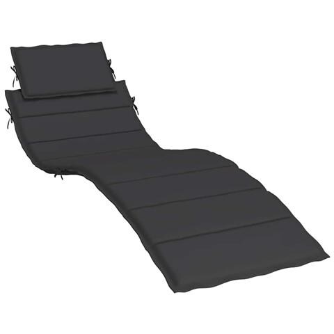 Cuscino Per Lettino Prendisole Nero 186x58x4 Cm - Foto 1