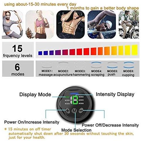 Stimolazione Muscolare Cintura Abs Stimolatore Muscolare Trainer Sme Stimolante Addominale Che Modifica Le Cinghie Fitness Training Allenamento Per Gli Uomini Di Pancia Delle Donne Del Piedino Del Braccio (no Pads Bisogno Del Rimontaggio O Gel)  - Foto 4