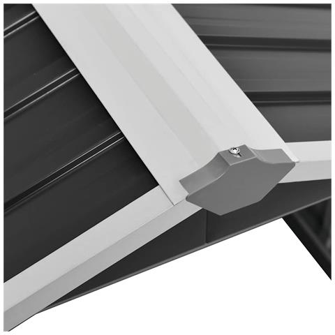 Capanno per Robot Tosaerba 92x97x63cm Acciaio Zincato Antracite - Foto 2