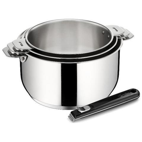 Serie Di 3 Pentole In Acciaio Inox 16/18/20cm + Manico - 012132600004 - Foto 1
