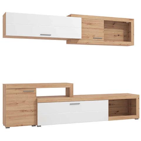 Billie - Parete Attrezzata Quattro Ante Moderna Minimal In Legno - Foto 1