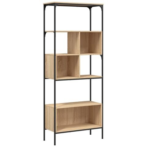 Libreria 5ripiani Rovere Sonoma 76x33x188,5cm Legno Multistrato - Foto 2