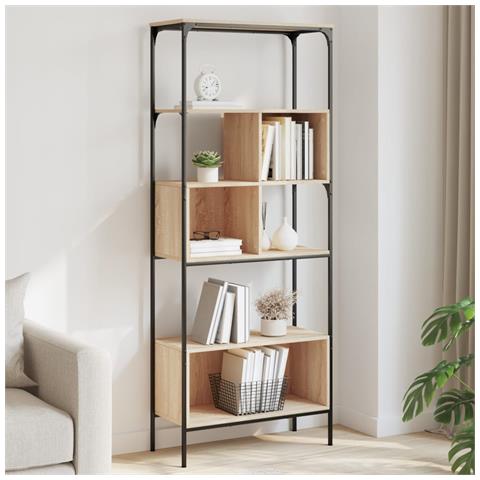 Libreria 5ripiani Rovere Sonoma 76x33x188,5cm Legno Multistrato - Foto 1