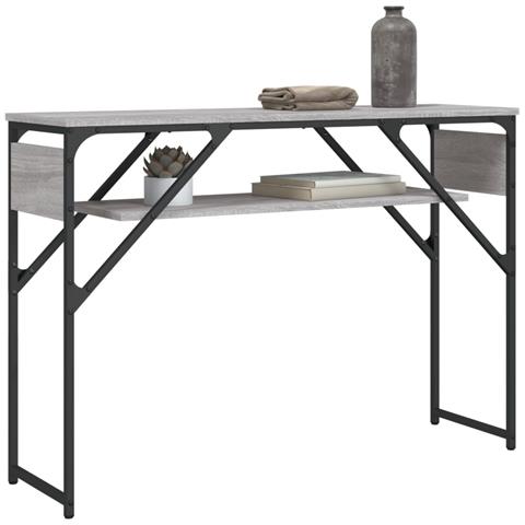 Tavolo Consolle Ripiano Grigio Sonoma 105x30x75cm Multistrato - Foto 3