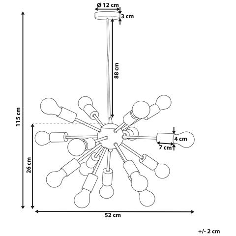 Lampadario Balagas Metallo Nero - Foto 2