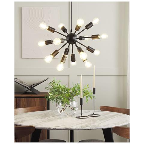 Lampadario Balagas Metallo Nero - Foto 8