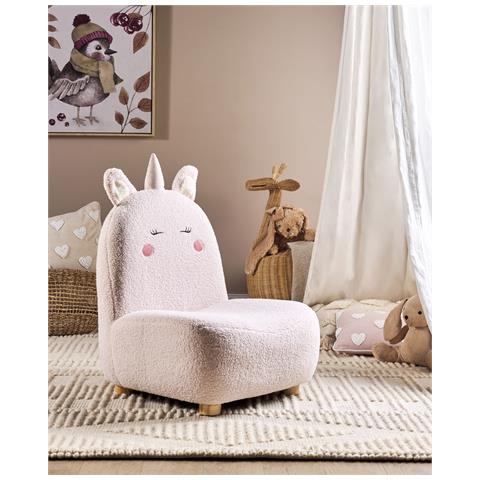 Sedia Per Bambini Tessuto Rosa Lulea - Foto 1