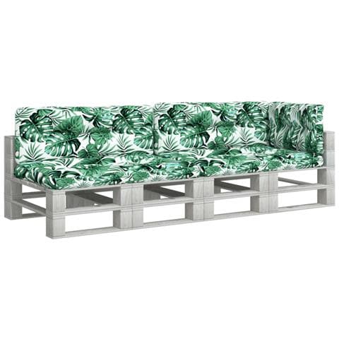 Cuscini Per Pallet 5 Pz Motivo A Foglie Tessuto - Foto 3