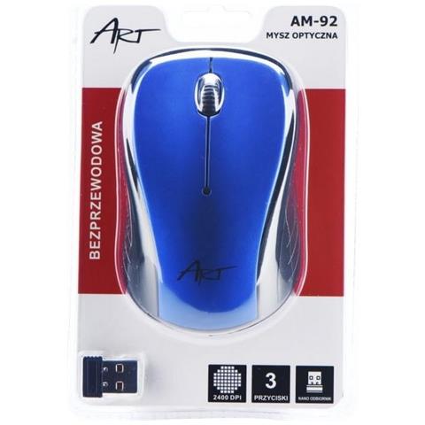 Art Mouse Wireless Optical Am-92 Office 1200 Dpi Blu - Foto 1