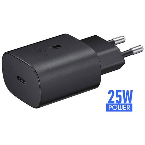 Caricabatterie Fast Charging Originale Ultra Rapido Casa Da Rete Usb-c Ep-ta800 25w Black Bulk - Foto 1