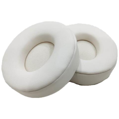 1 Paio Di Cuscinetti Auricolari In Pelle Proteica Pu Per Beats Solo Pro White - Foto 1