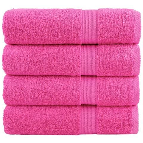 Asciugamani Premium Solund 4 Pz Rosa 50x100 Cm 600 G /m - Foto 1