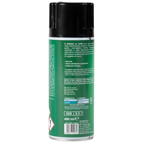 Spray Lubrificante Grasso Al Litio 400 Ml - Foto 2