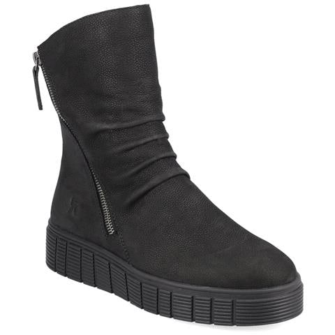 Black Casual Closed Booties Stivaletti Pelle Scamosciata /nabuk Scarpe Donna Nero Eu 37, W1063-00 - Foto 1