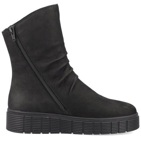 Black Casual Closed Booties Stivaletti Pelle Scamosciata /nabuk Scarpe Donna Nero Eu 37, W1063-00 - Foto 3