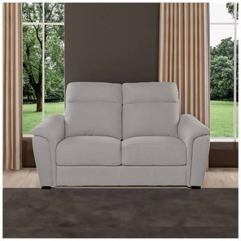 Divano Gonzaga 2 Posti Fisso Con Poggiatesta Regolabili In 3 Posizioni Colore Luna24 Elephant - Foto 1