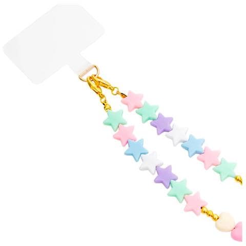 Tracolla Universale Per Smartphone Con Perline A Stella, Multicolore - Foto 2