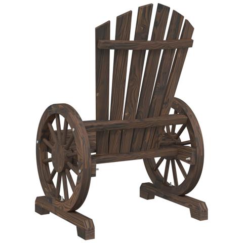 Sedie da Giardino Adirondack 4 pz in Legno Massello di Abete - Foto 10