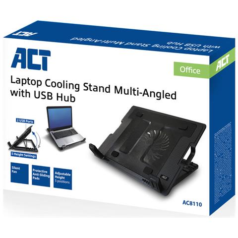 AC8110 base di raffreddamento per laptop 43,9 cm (17.3") 1000 Giri /min Nero - Foto 2