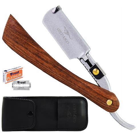 Rasoio A Mano Da Parrucchiere/barbiere Gepard Per La Rasatura Legno - Foto 1