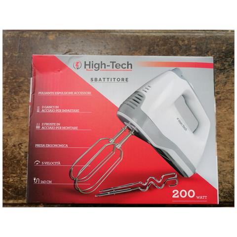 High-tech - Sbattitore Elettrico 2 Fruste +2 Ganci 5 Velocita' 200 Watt - Foto 2