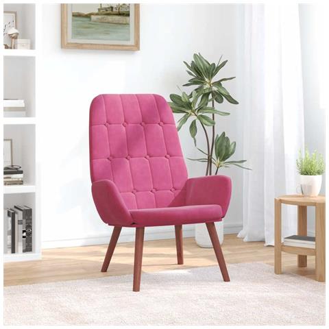 Sedia Relax Rosso Vino in Velluto - Foto 1