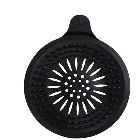 Set Da 2 Acchiappa Capelli In Silicone Per Scarico, Copertura Per Scarico Doccia Per Vasca Da Bagno Black - Foto 1