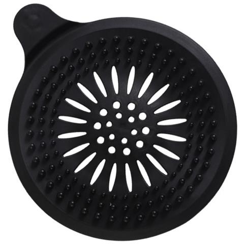 Set Da 2 Acchiappa Capelli In Silicone Per Scarico, Copertura Per Scarico Doccia Per Vasca Da Bagno Black - Foto 2