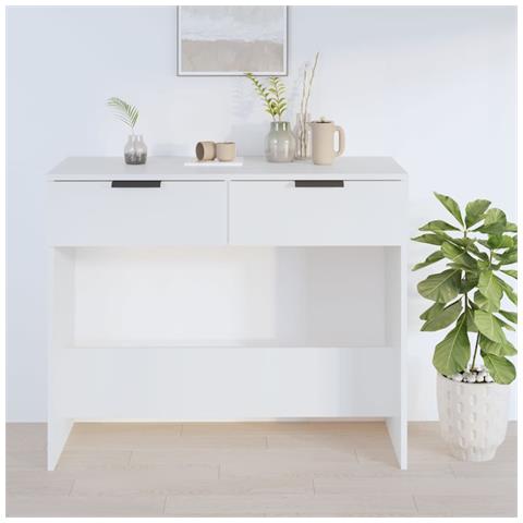 Lusso Casadino -  Tavolino Da Salotto Bianco 90x36x75 Cm In Legno Multistrato - Foto 2