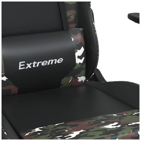 Lusso Casadino -  Sedia Da Gaming Nero E Mimetico In Similpelle - Foto 8