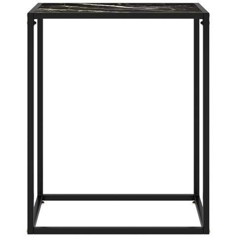 Tavolo Consolle Nero 60x35x75 Cm In Vetro Temperato - Foto 1