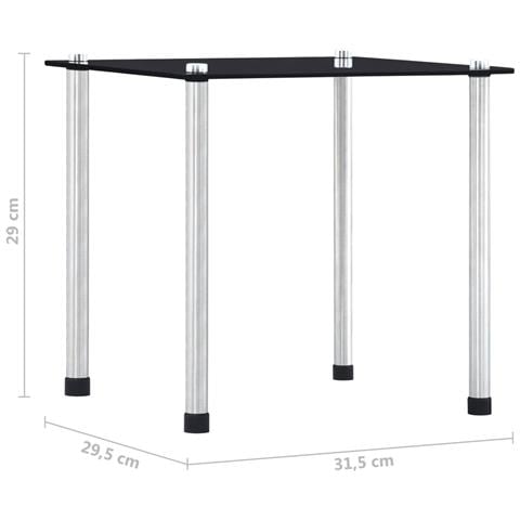 Lusso Casadino -  Tavolini Impilabili 3 Pz Neri In Vetro Temperato - Foto 8