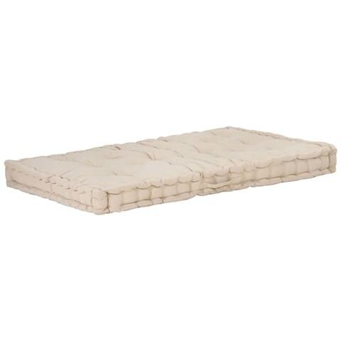 Lusso Casadino - Cuscino Per Pallet E Pavimento In Cotone 120x80x10 Cm Beige - Foto 2