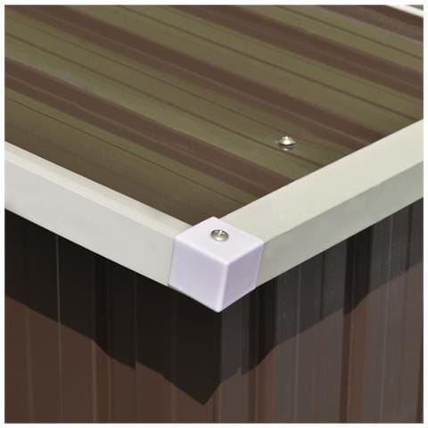 Lusso Casadino -  Casetta Da Giardino 257x489x181 Cm In Metallo Marrone - Foto 8