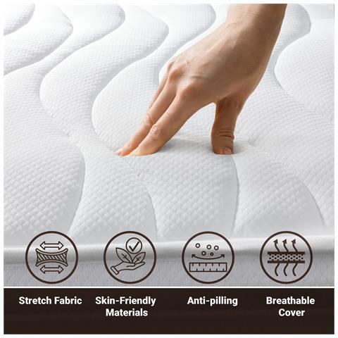 Materasso Basic Una Piazza E Mezza 115x205 Premium Quality | Altezza 25 Cm | Made In Italy - Foto 5