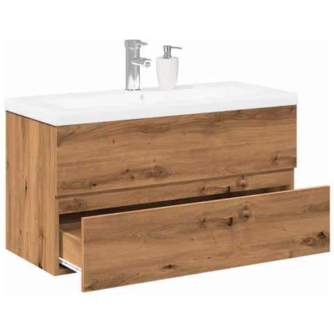 Mobile con Lavabo Integrato Rovere Artigianale - Foto 2