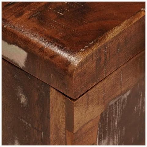 Scatola di Stoccaggio 70 x 35 x 40 cm legno massello di riciclo - Foto 9
