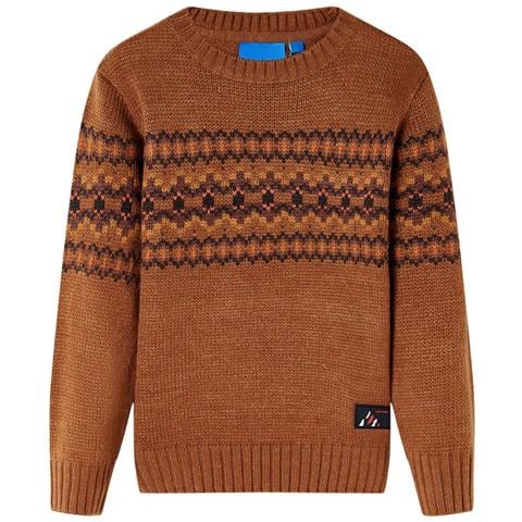 Maglione per Bambini Lavorato a Maglia Cognac 128 - Foto 1