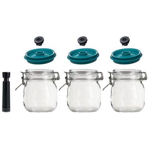 3 Barattoli Sottovuoto Da 1l, Verdi - At8404 - Foto 1